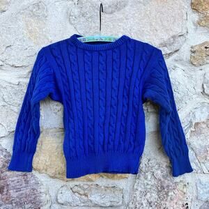 Vintage 80s cotton cable knit sweater size 7